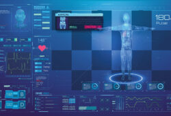 Medical Infographic fui. Health and healthcare icons and Structure of human organs. Innovation technology in medicine. HUD, GUI, UI,